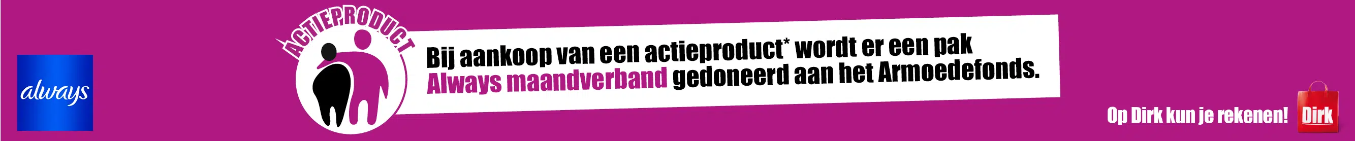 Actie uitleg in paarse balk