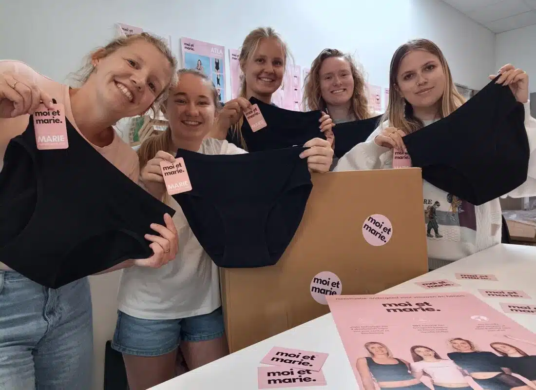 Mooi van Moi et Marie : donatie van 140 stuks menstruatieondergoed